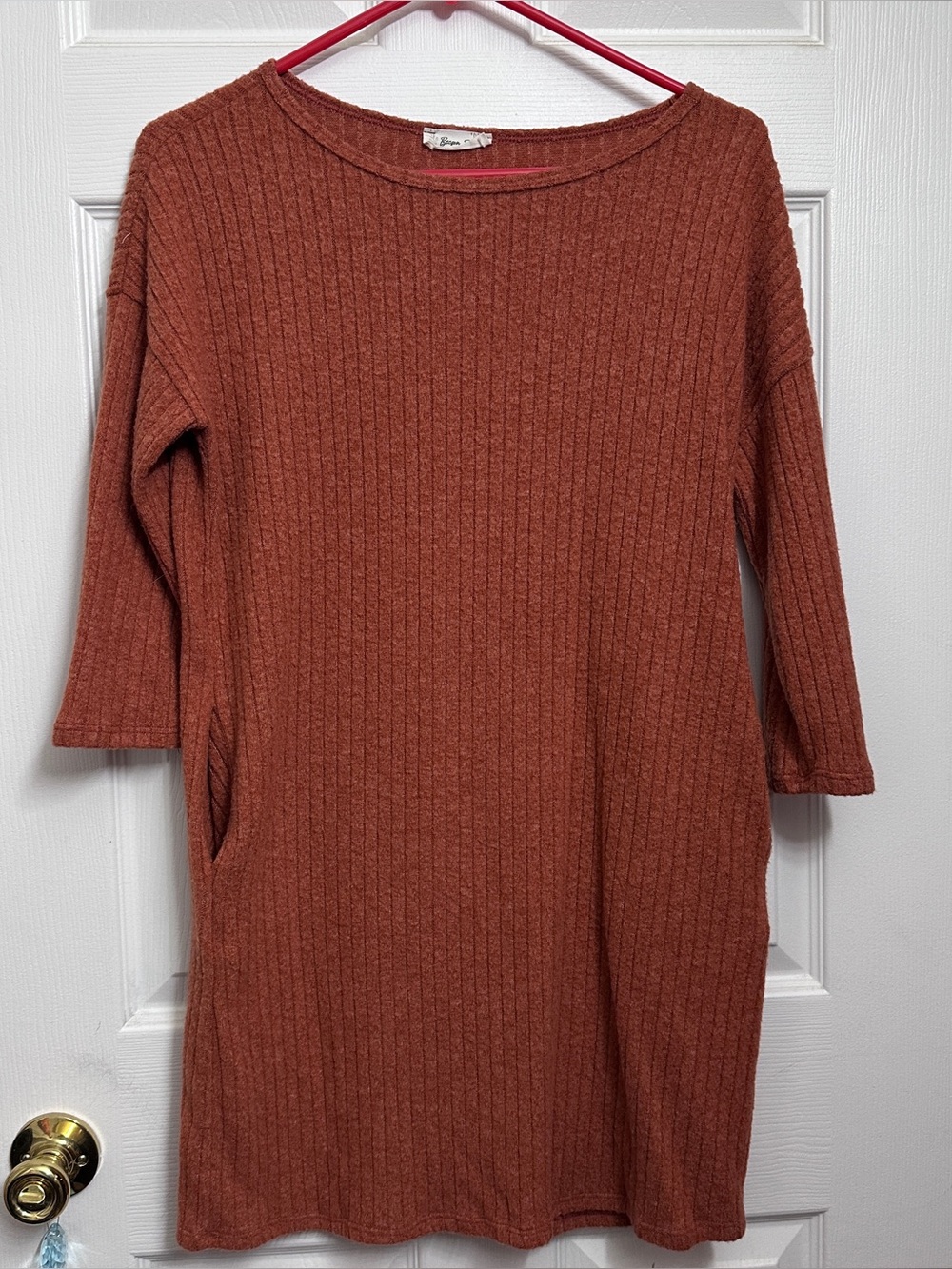 Orange Sweater Dress